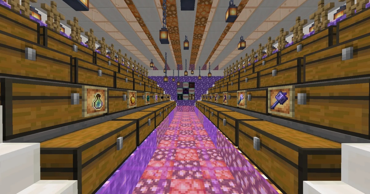 Amethyst stash with stasis Minecraft Schematic | donut.build