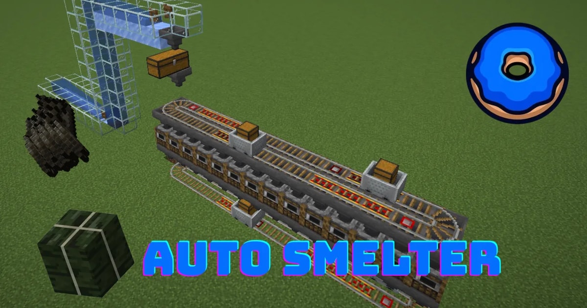 Auto Smelter (Easy to Build) Minecraft Schematic | donut.build