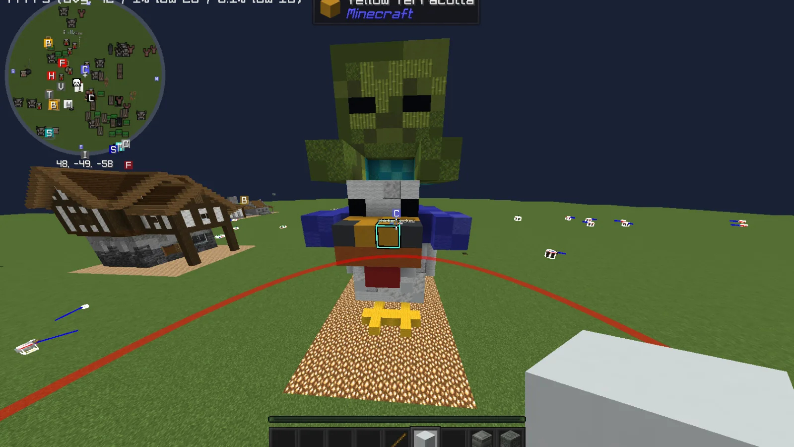 Chicken jockey statue image 1