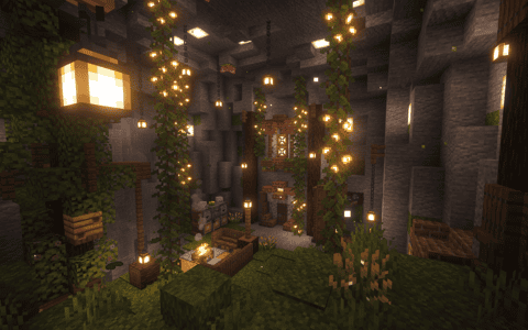 cozy lush cave base for the donut smp. designed by (gamblingzaz) thumbnail